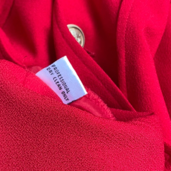 Shirt dress bright Red Emporio Oleg Cassini button down - Picture 11 of 11